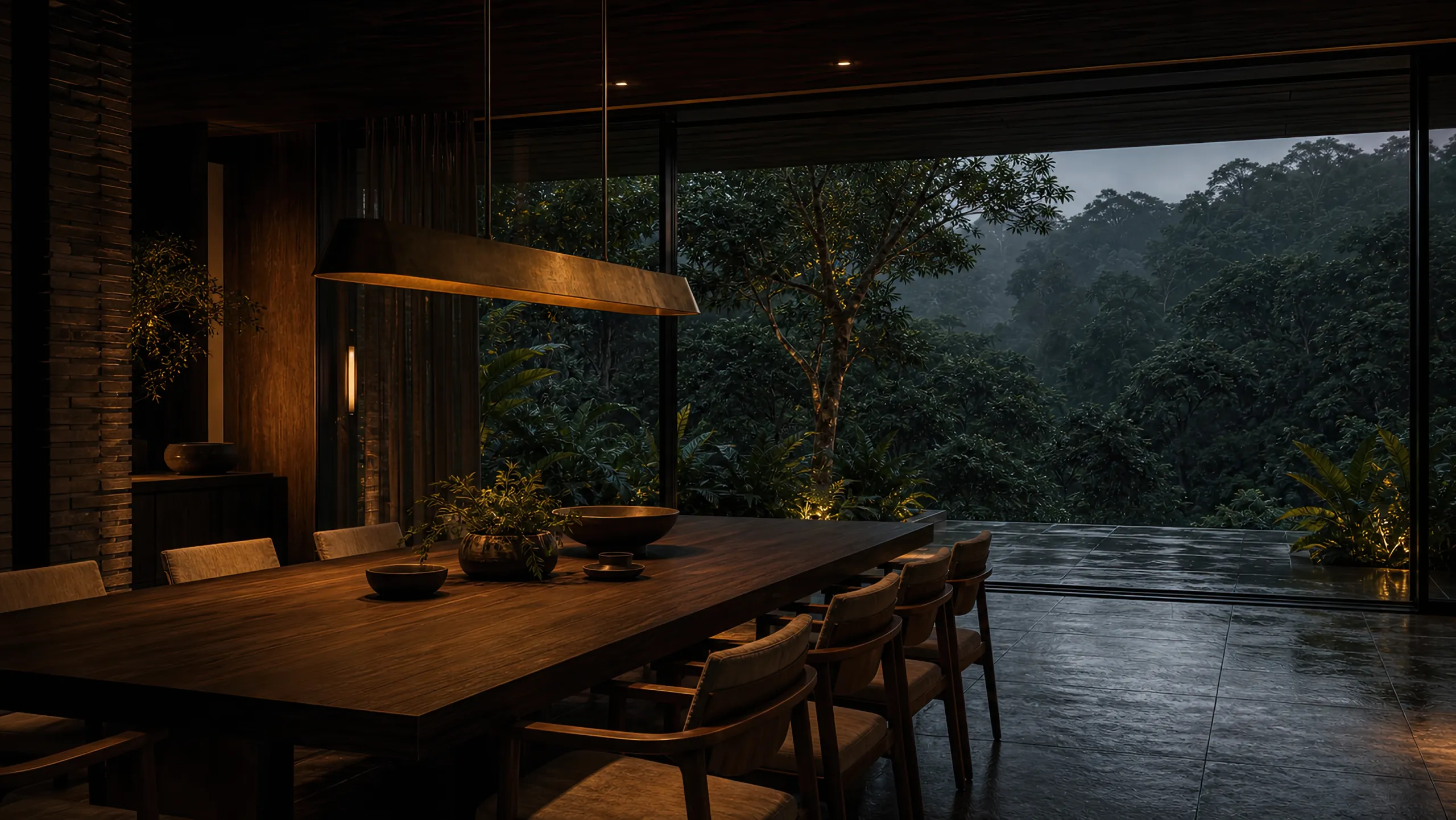 The dining room at the canopy threshold